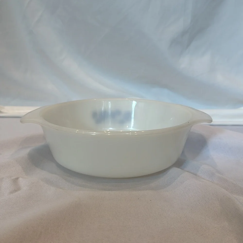 Vintage Anchor Hocking Fire King Blue Floral Bowl, 1 Quart